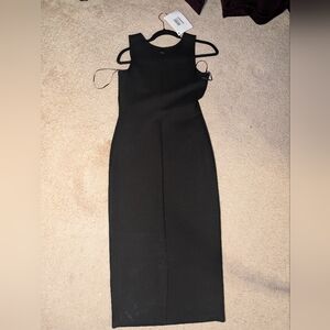 A/X Armani Exchange Black Midi Dress. Woman Size S. New.
